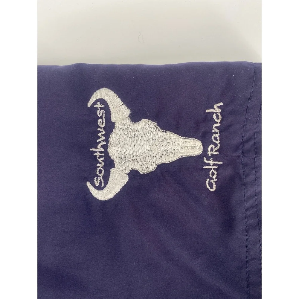 Page & Tuttle Windbreaker Mens Large Navy Blue Short Sleeve Golf Pullover